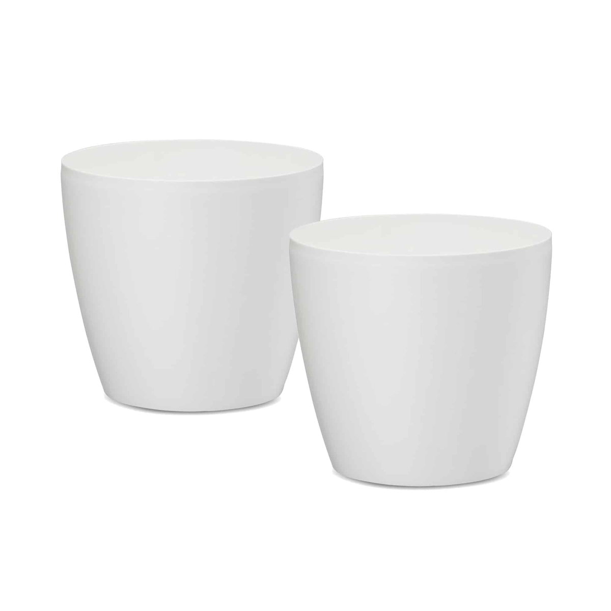 Eva Round Houseplant Pot - No Drain Hole Case of 2, Planter by Crescent Garden, 14.25" width x 13" height x 14.25" depth View 1