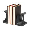 Last Cobbler's (Set of 2) 8L x 6W Black Shoemaker Tool Bookends, by Mercana, 7.5" length x 5.5" width x 6" height thumbnail 1
