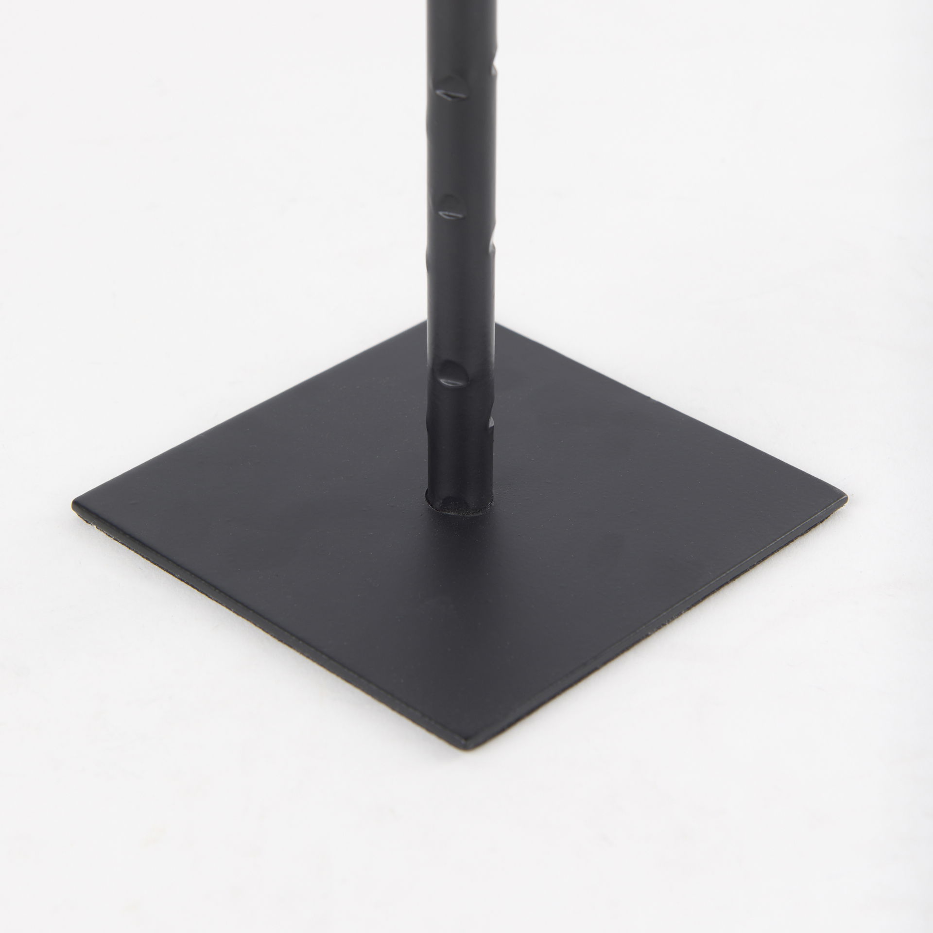 Porter  Small Black Iron Candle Holder, Candles & Candle Holder by Mercana, 4.5" length x 4.5" width x 12" height View 9