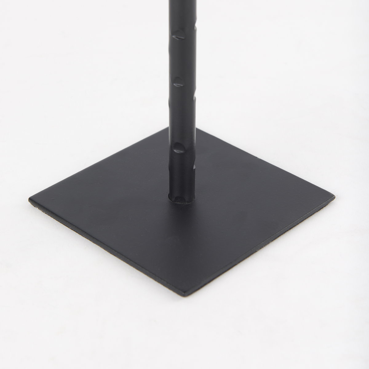 Porter  Small Black Iron Candle Holder, Candles & Candle Holder by Mercana, 4.5" length x 4.5" width x 12" height View 9