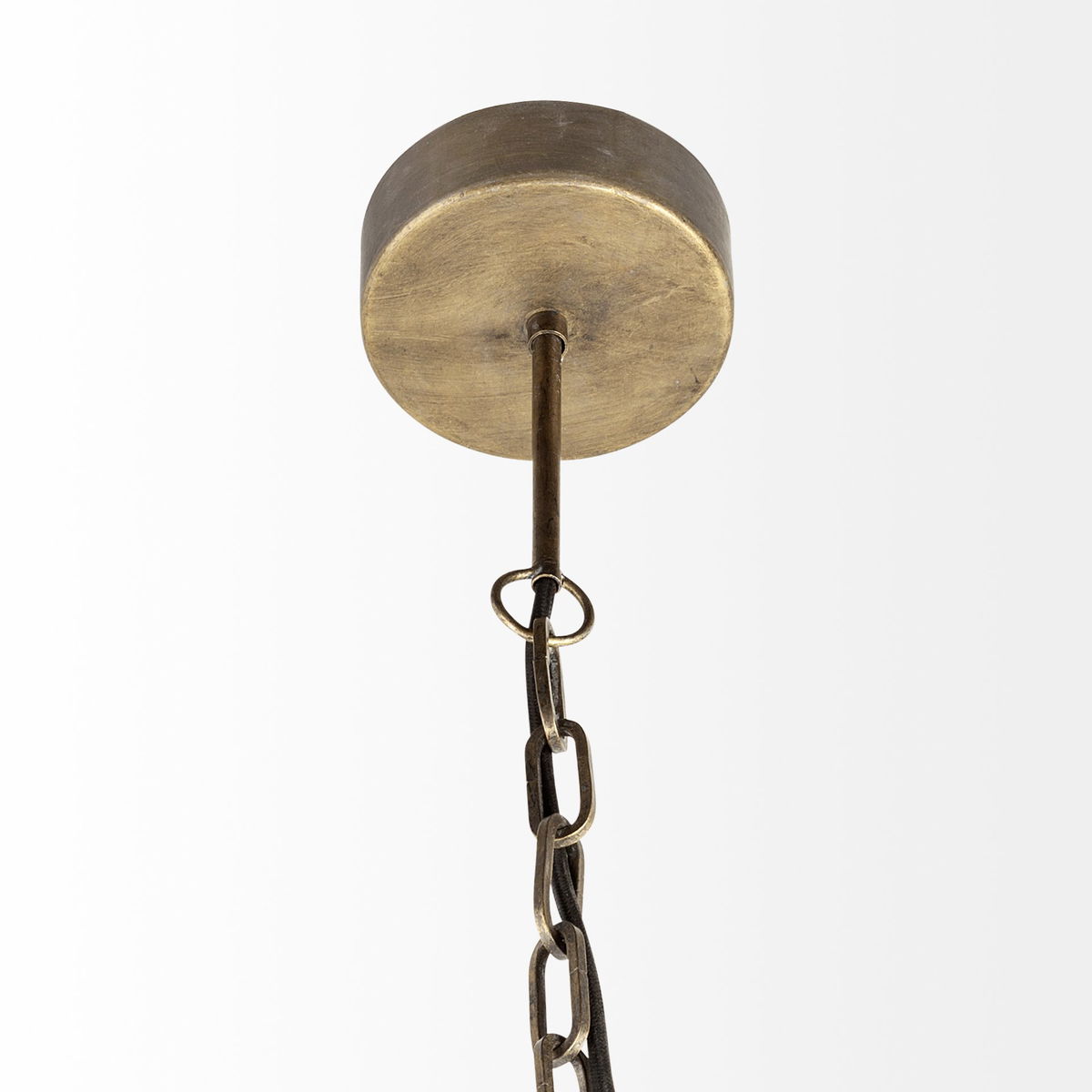 Dyson I 18x18 Black Metal Triangular Orb Pendant Light, by Mercana, 18" length x 18" width x 18" height View 4