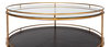 Trolley Round Cocktail Table, by Sarreid, 3'6" length x 3'6" width x 1'5" height thumbnail 3