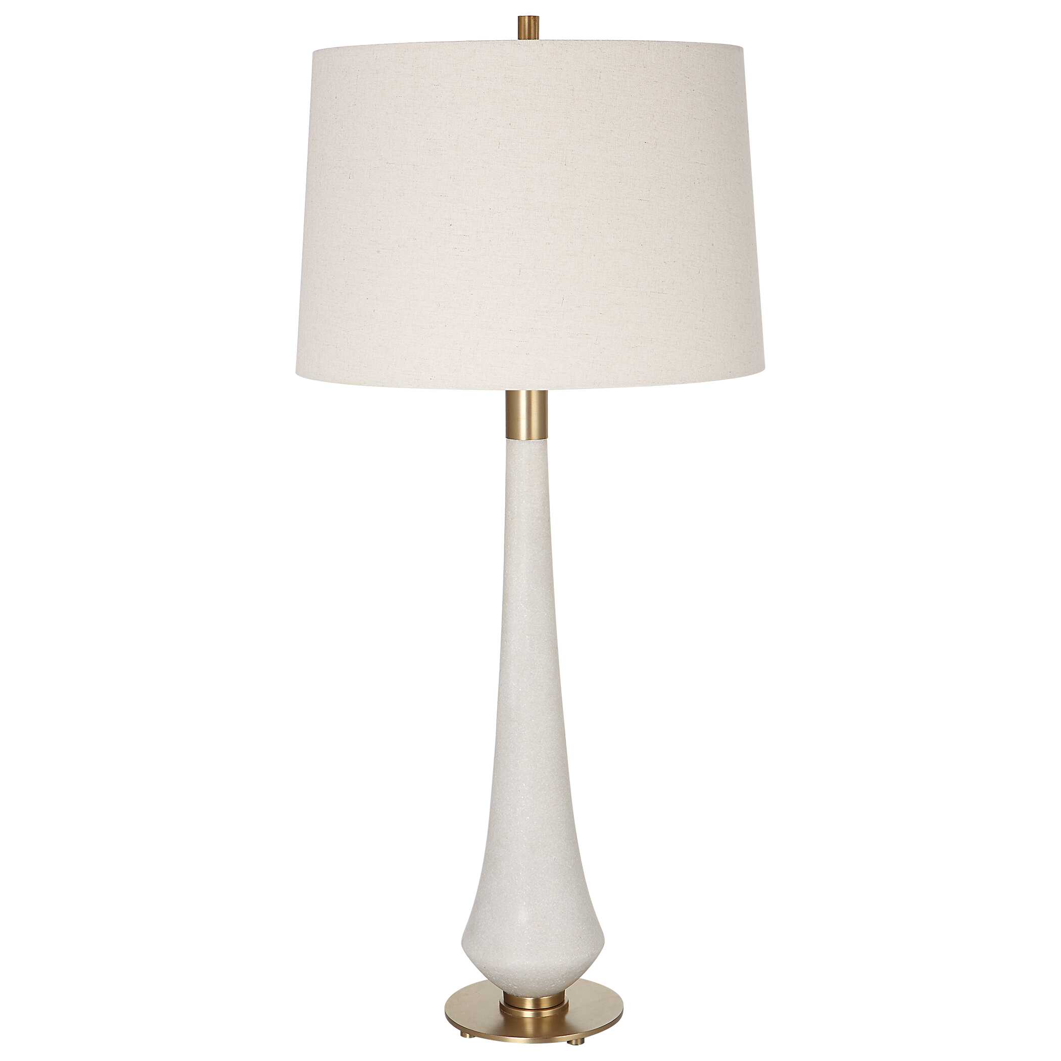 Marille Ivory Stone Table Lamp, by Uttermost, 16" width x 35.5" height x 16" depth View 5