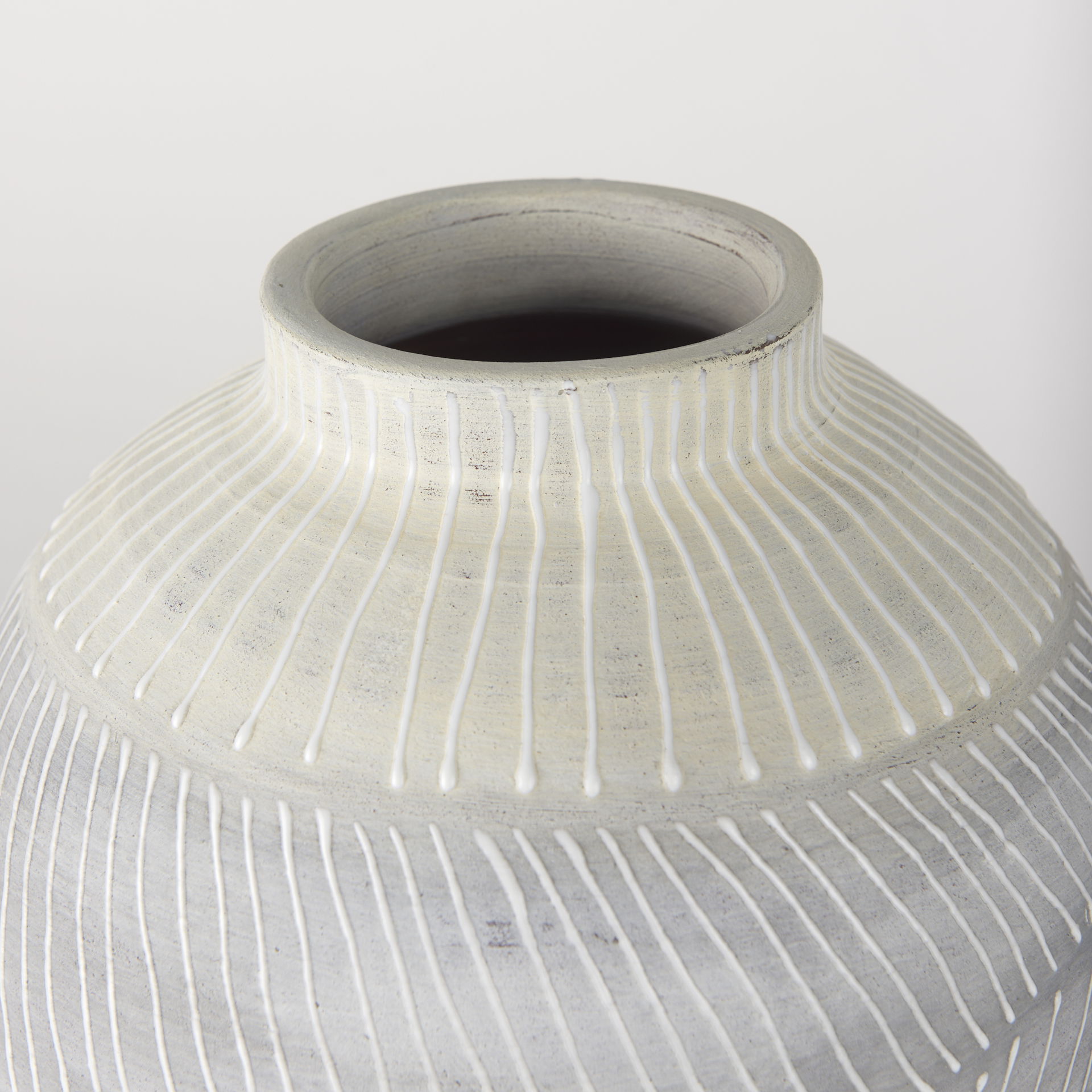 Blume 12.5H Off-White with Gray Textured Vase large image 