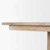 Shivon 84'L x 42'W Rectangular Dining Table | Light Brown Wood & Travertine | Seats 8, by Mercana, 84" length x 42" width x 30" height thumbnail 9