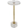 Groove Crystal Drink Table, Side & End Table by Uttermost, 10.25" width x 23.75" height x 10.25" depth thumbnail 1