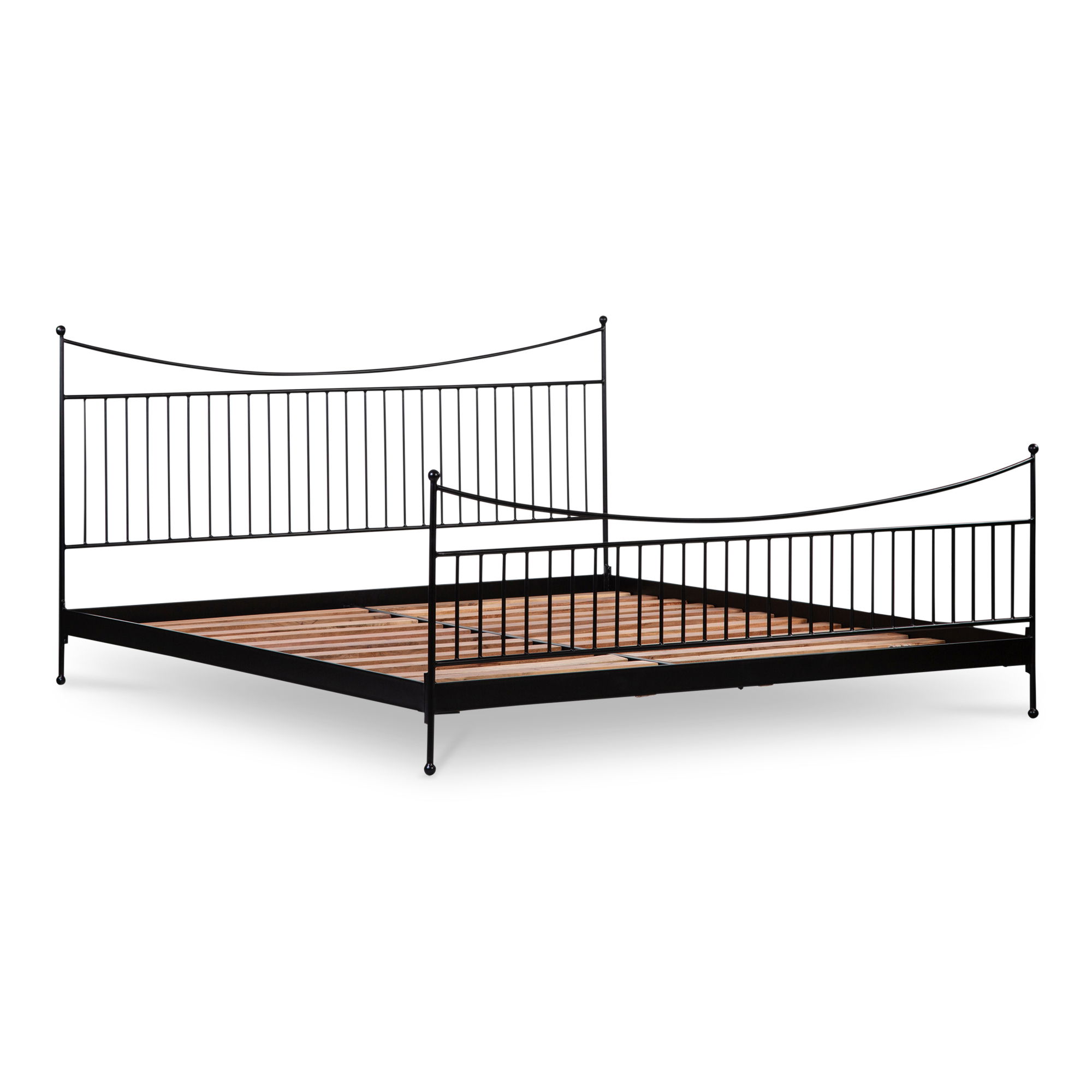 Monet King Bed Black, by Moe's Home, 78.5" width x 42" height x 83.35" depth View 2