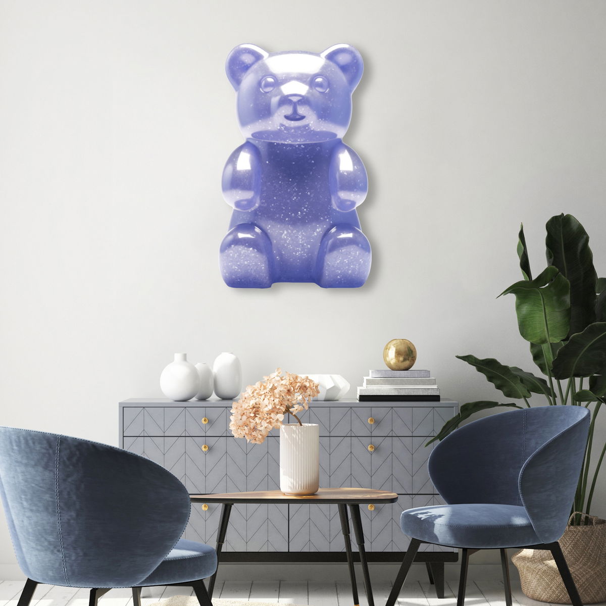 Gummy Bear Lilac (No Embellishment), Art by Oliver Gal,  15x10 View 4