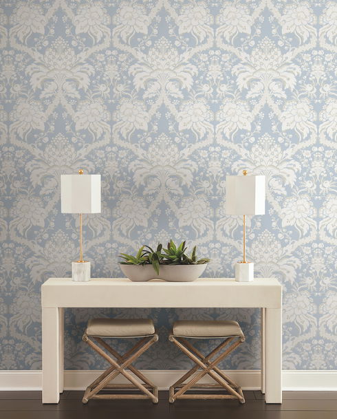 French Artichoke Dam Blue Wallpaper