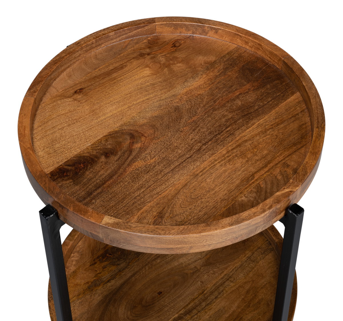 Profile Round End Table, by Sarreid, 1'10" length x 1'10" width x 2' height View 11
