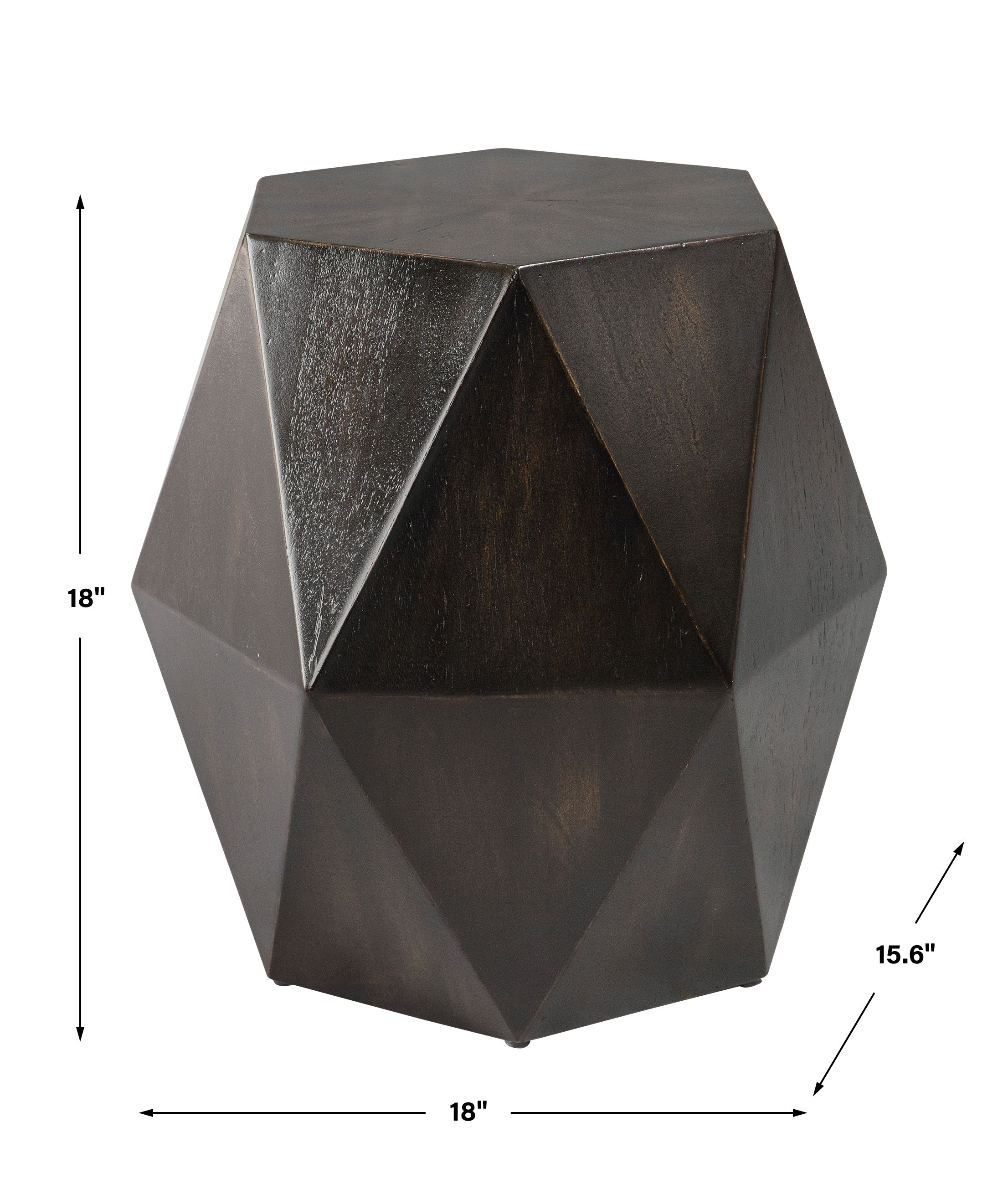 Volker Black Geometric Accent Table large image 