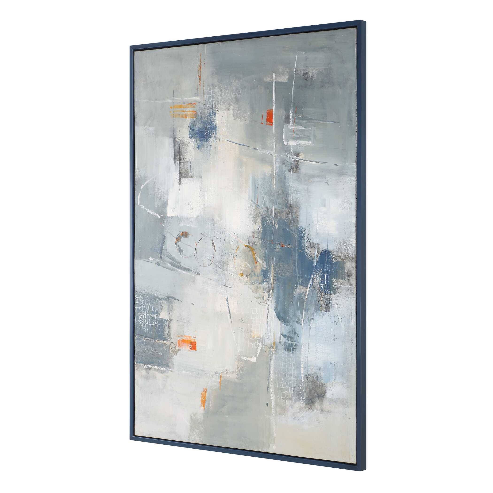 Blueprint Hand Painted Modern Art, Painting by Uttermost, 41.7" width x 61.7" height x 1.5" depth View 4
