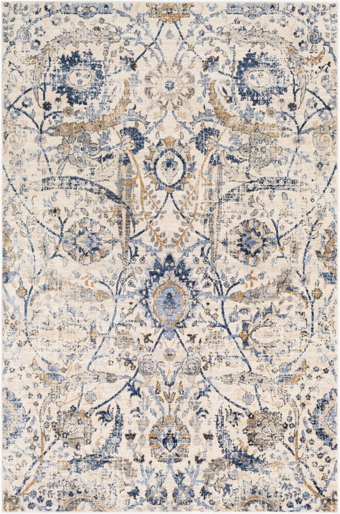 Indigo Machine Woven Rug