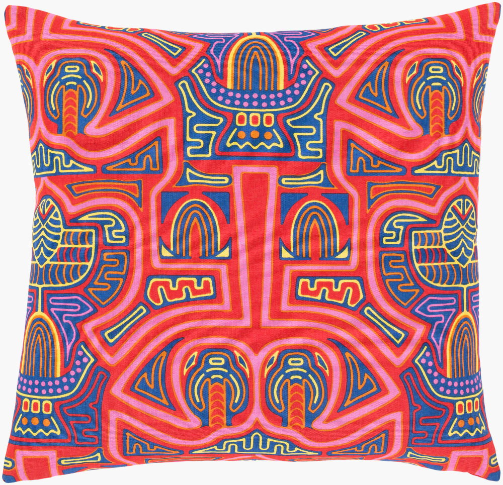 Global Brights Accent Pillow, Decorative Pillow by Surya, 18" length x 18" width