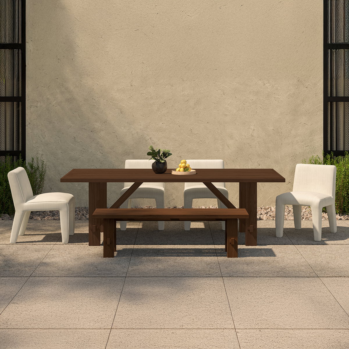Mateo Outdoor Dining Chair White, Outdoor Chair by Moe's Home, 1'11.27" width x 2'10.25" height x 2'1.47" depth View 6