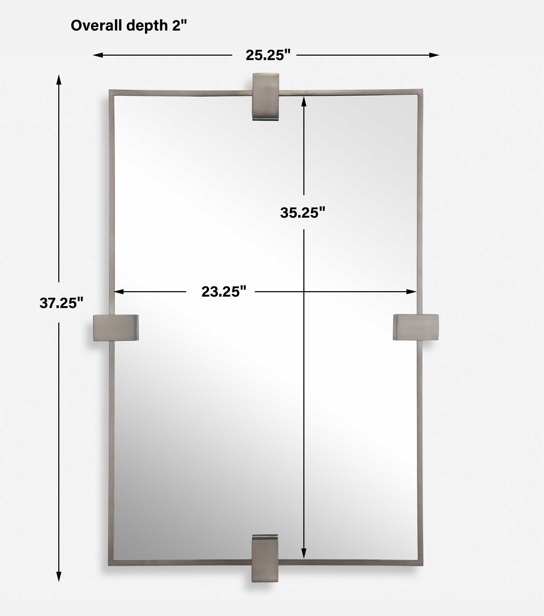 Bateau Modern Mirror, by Uttermost, 25.25" width x 37.25" height x 2" depth View 3