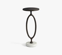 Online Designer Bedroom Bodhi Round Metal Accent Table, Bronze