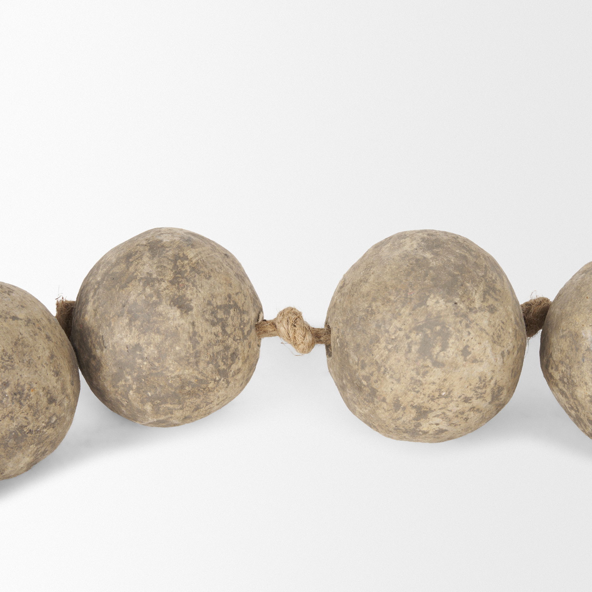 Varamala Dark Beige Paper Mache Sphere Garland, Decorative Object by Mercana, 40" length x 2.5" width x 2.5" height View 6