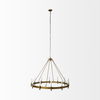 Decamp II (47.2'x36.2') Gold Metal Chassis Glass Tube Twelve Light Chandelier, by Mercana, 47.24" length x 47.24" width x 36.22" height thumbnail 3