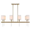 Awyr 8 Light Linear Chandelier, Ceiling Light by Uttermost, 43.5" width x 16.5" height x 16" depth thumbnail 1