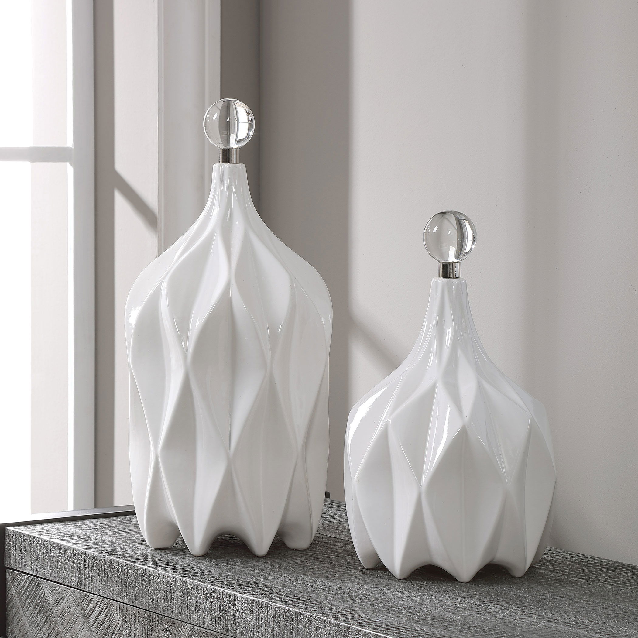 Klara White Bottles, S/2 large image 