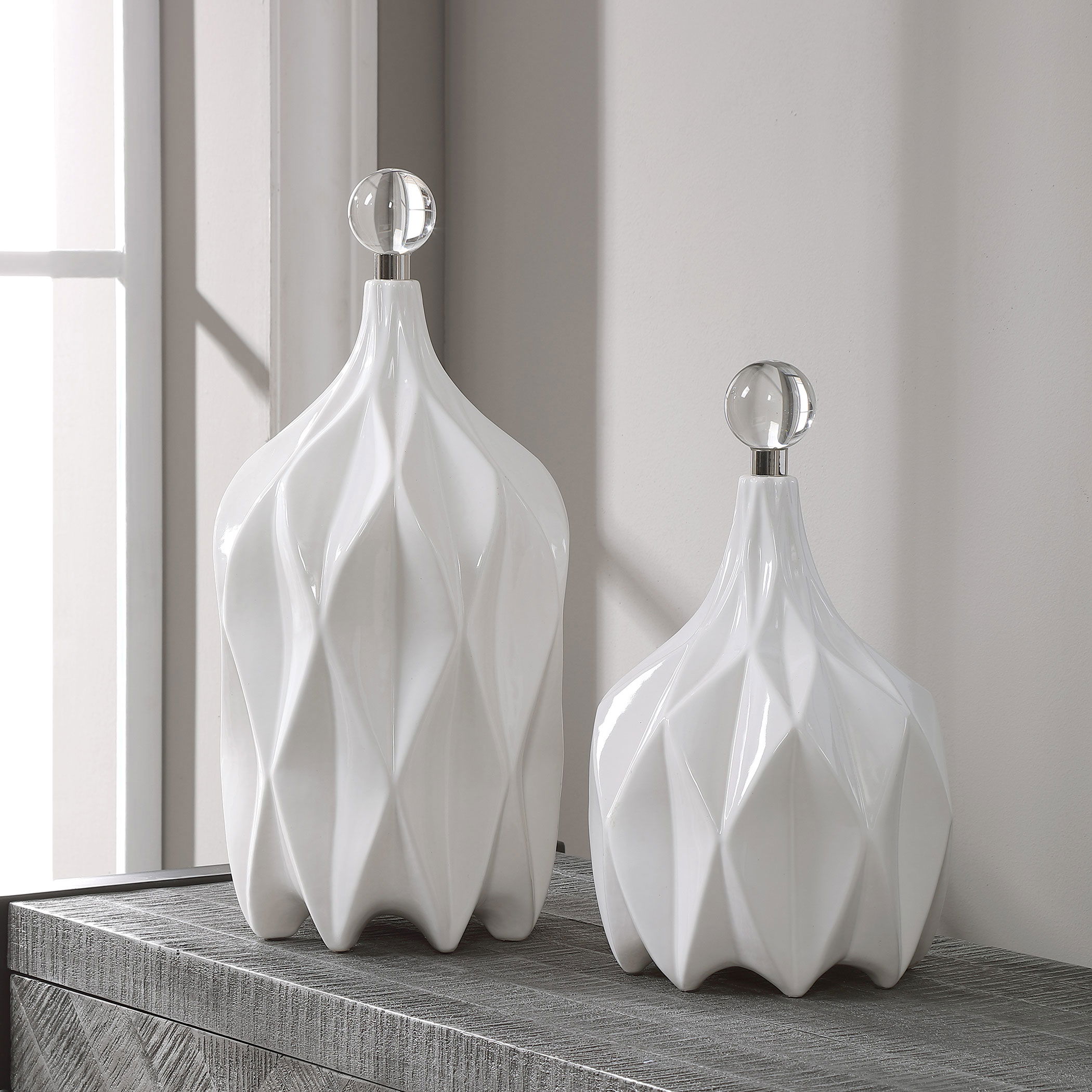 Klara White Bottles Set/2 Klara White Bottles Set/2 large image
