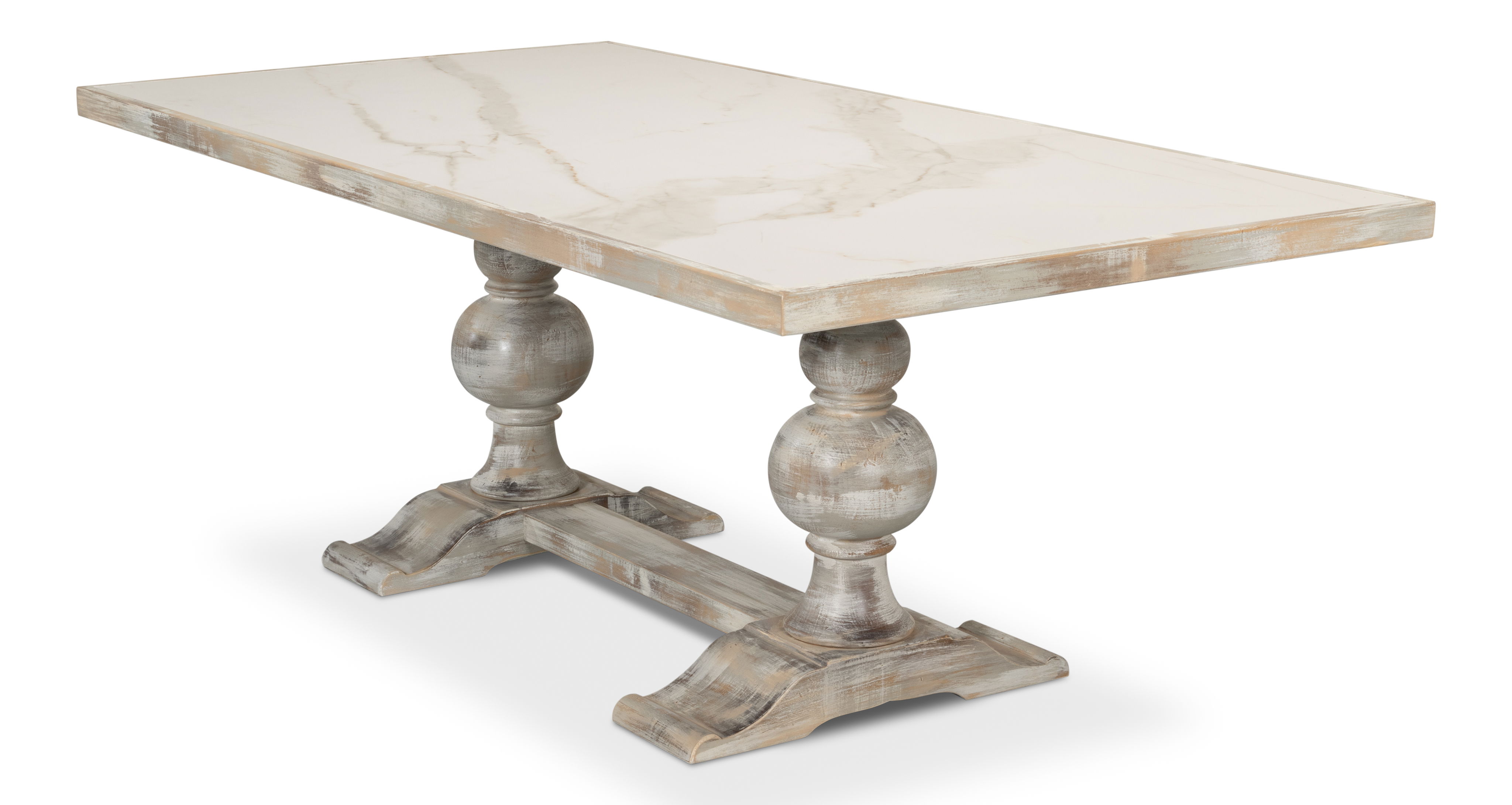 Small 81' Dining Table, As Shown, by Sarreid, 81" length x 40" width x 30" height View 8