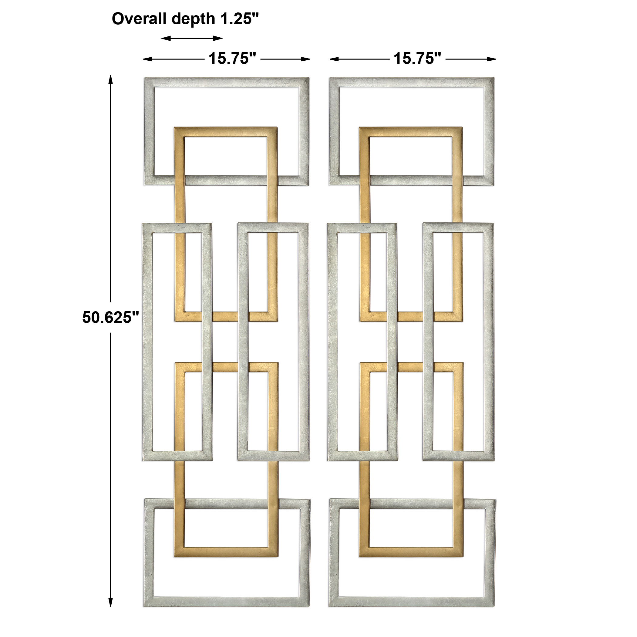 Aerin Geometric Wall Art Set/2 large image 