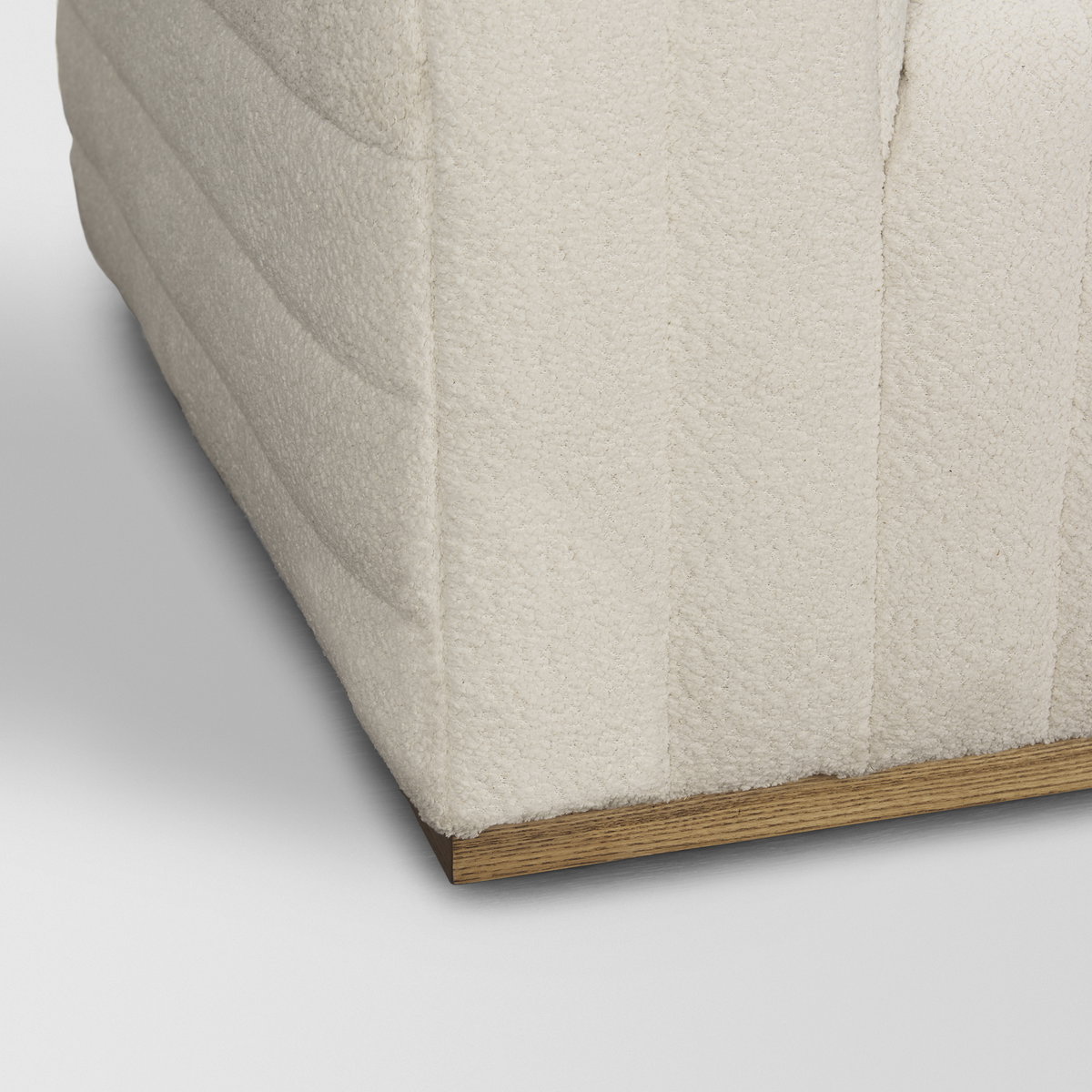 Ricciardo Cream Boucle Upholstered Arm Chair, Accent Chair by Mercana, 46.06" length x 38.39" width x 28.15" height View 9