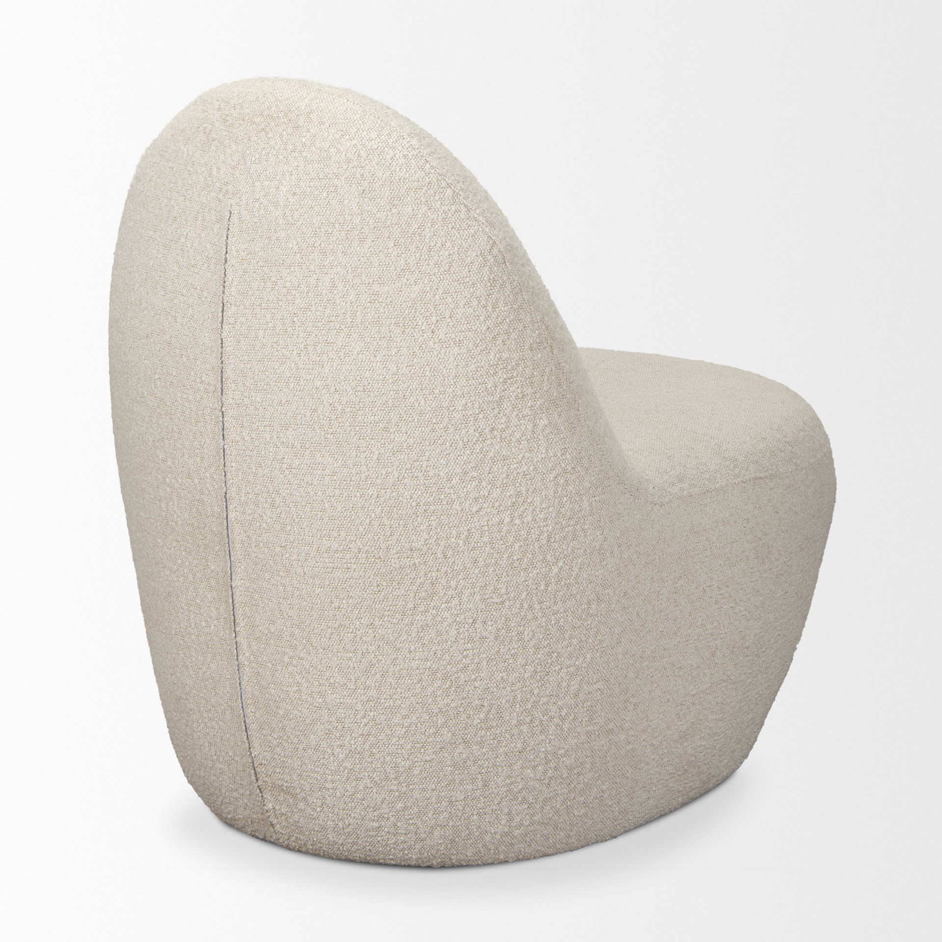 Beverly Cream Boucle Accent Chair, by Mercana, 26.38" length x 32.68" width x 31.5" height View 7