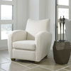 Teddy White Shearling Accent Chair, Furniture by Uttermost, 32" width x 35.5" height x 34.5" depth thumbnail 4