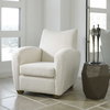 Teddy White Shearling Accent Chair, by Uttermost, 32" width x 35.5" height x 34.5" depth thumbnail 4