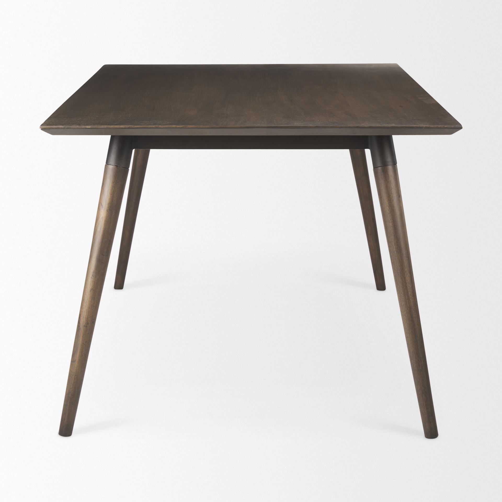 Nicholas II 72x39 Brown Solid Wood Top Metal/Wood Leg Dining Table large image 