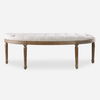 Leggett Tufted White Bench thumbnail 0