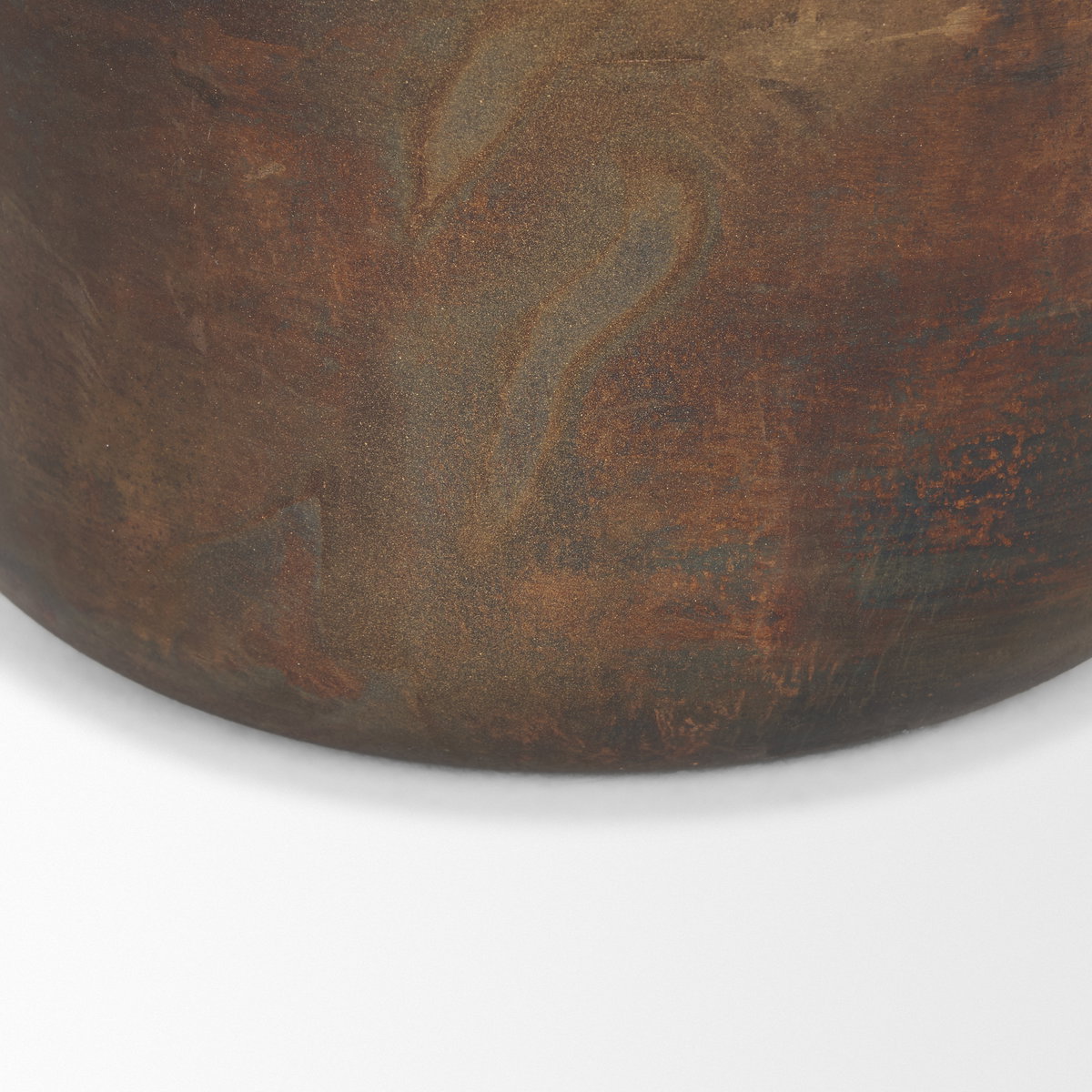 Daya Tall Antiqued Gold Metal Vase, by Mercana, 6.3" length x 6.3" width x 12.2" height View 7