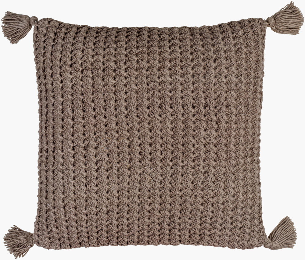 Makrome Accent Pillow, Decorative Pillow by Surya, 18" length x 18" width