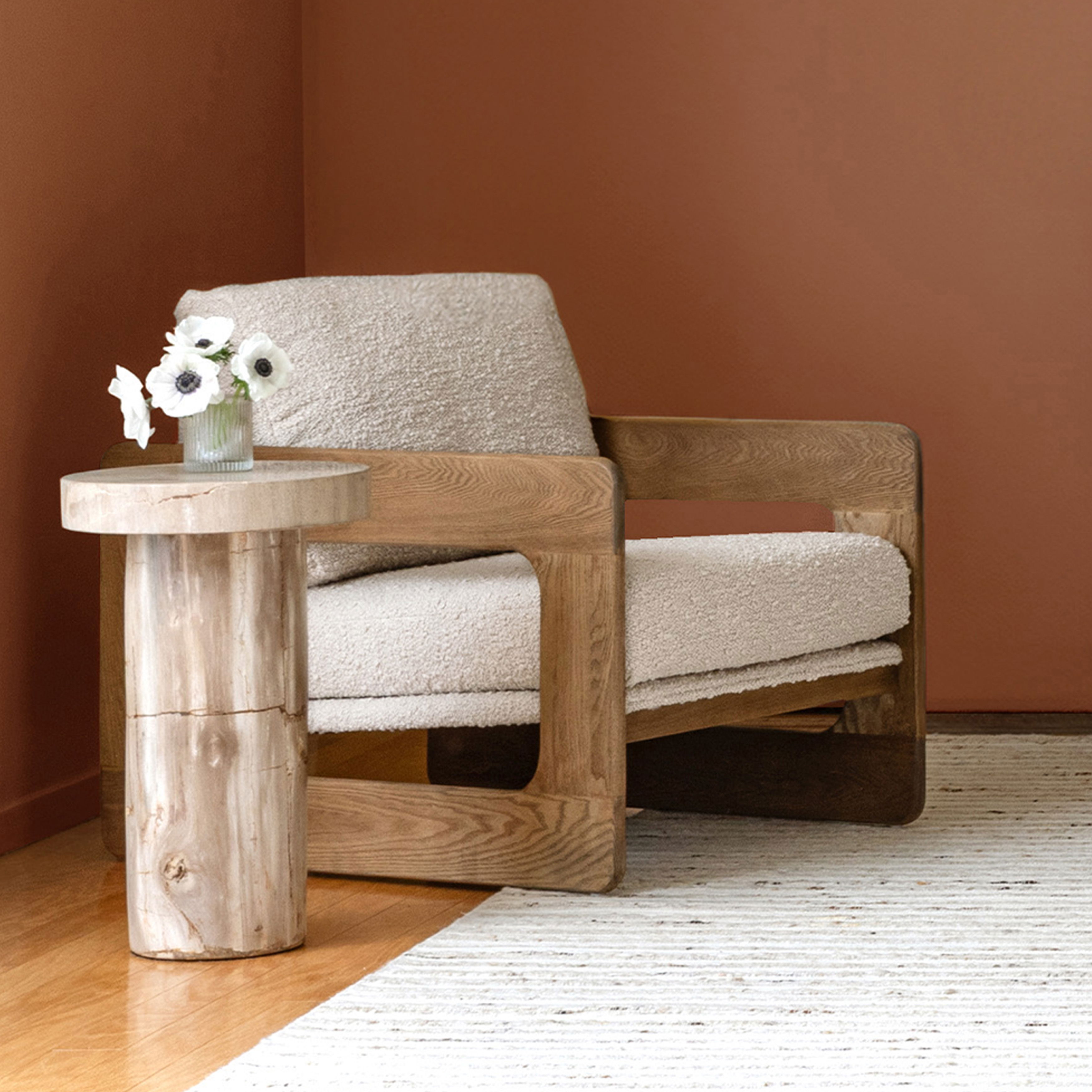 Malia Occasional Chair Birch, Accent Chair by Dovetail, 26" width x 30" height x 33.46" depth View 8