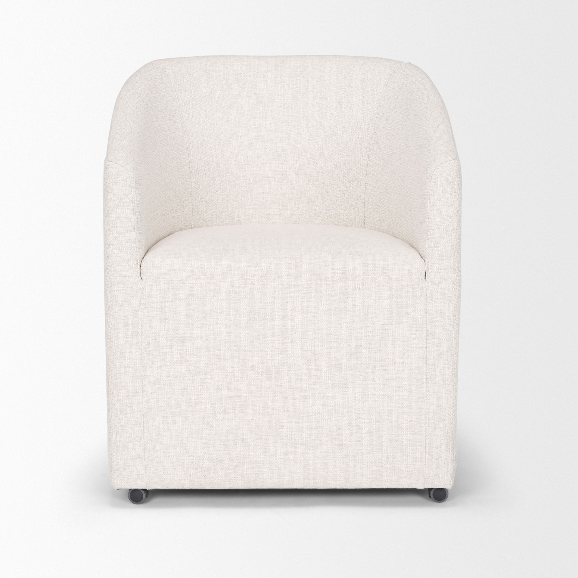 Sondra Oatmeal Performance Fabric Upholstered Club Dining Chair large image 