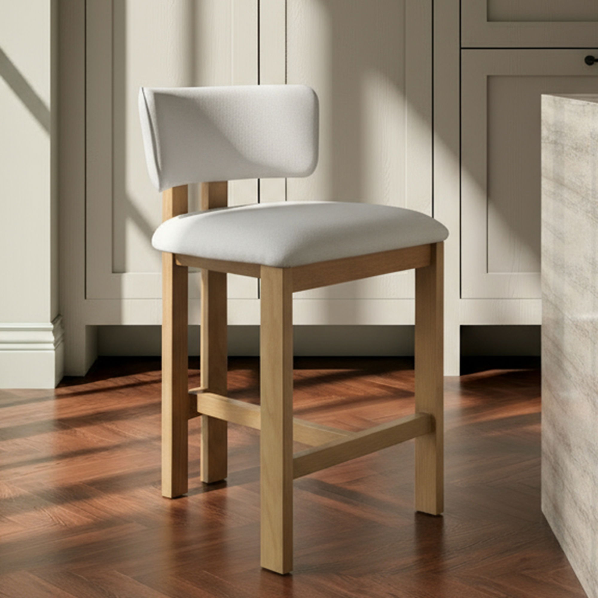 Morel Counter Stool Cream, Counter & Bar Stool by Moe's Home, 21.25" width x 35.43" height x 22.04" depth View 8