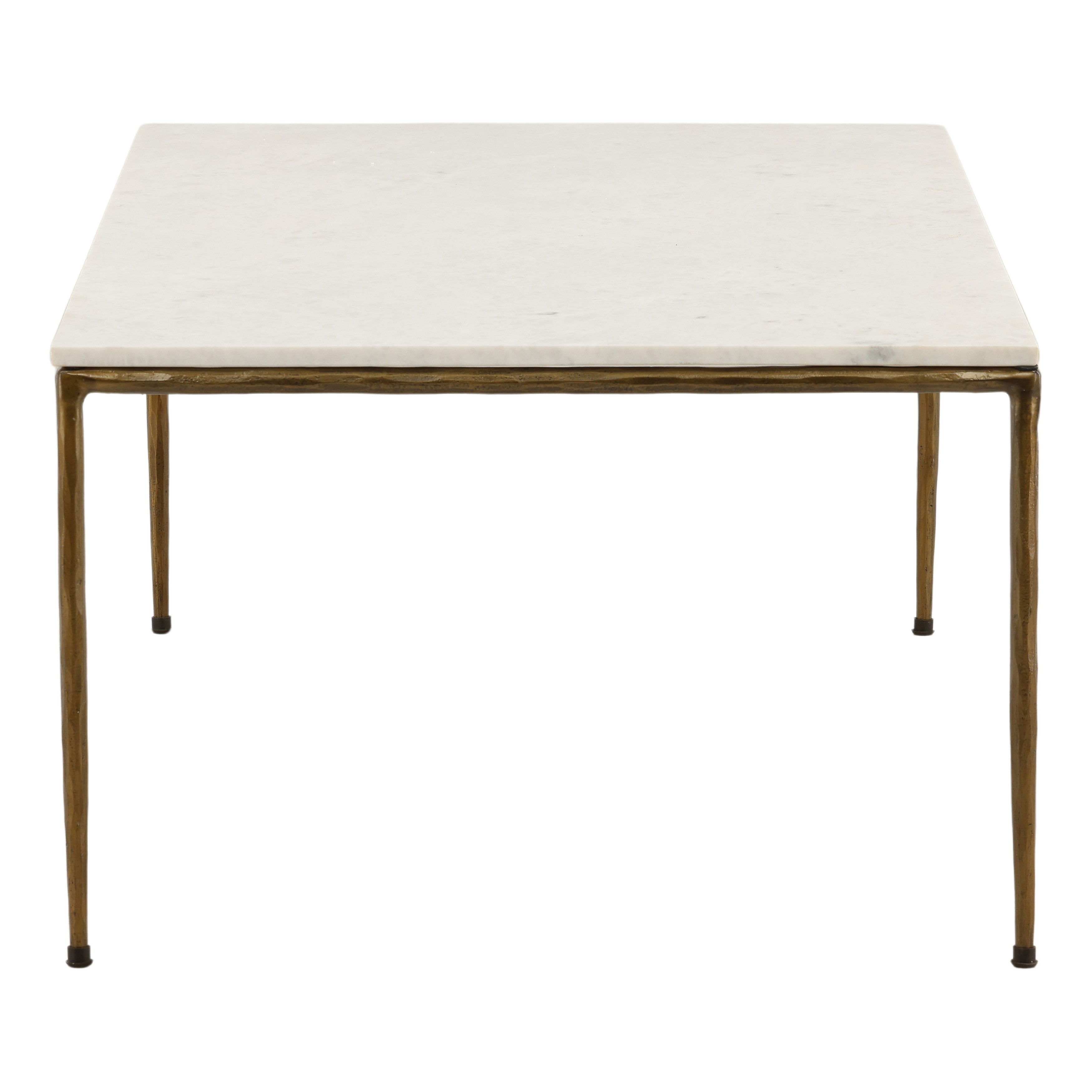Perugia Coffee Table White, by Dovetail, 55" width x 18" height x 28" depth View 3