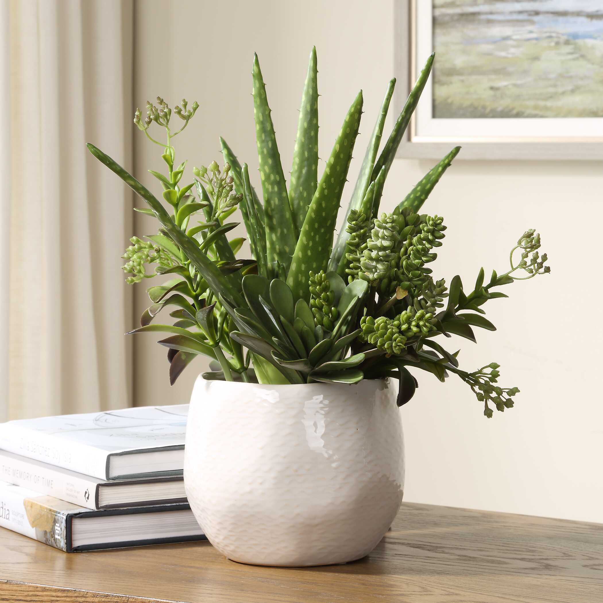 Sundown Succulent Accent Planter large image 