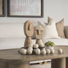 Ivan Medium Wooden Head Sculpture, Decorative Object by Mercana, 5.12" length x 4.72" width x 11.81" height thumbnail 4