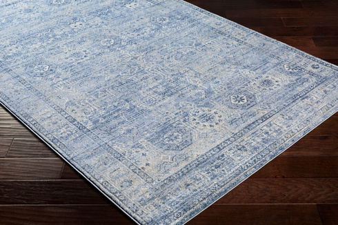 Indigo Machine Woven Rug