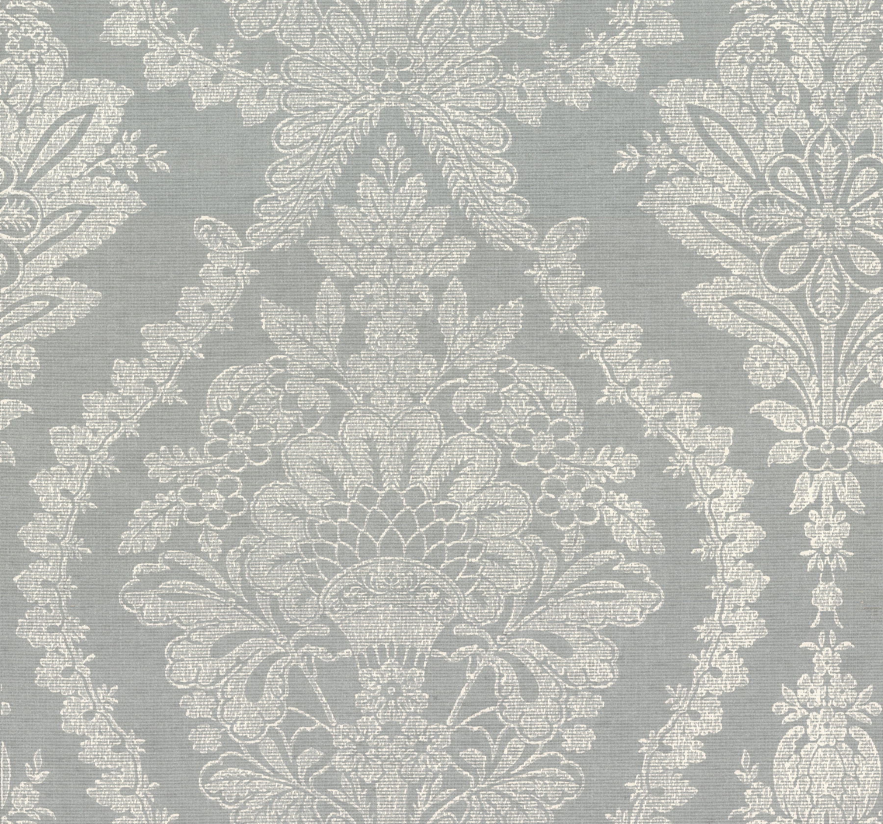 Heritage Damask Silver & Grey Wallpaper Heritage Damask Silver & Grey Wallpaper large image