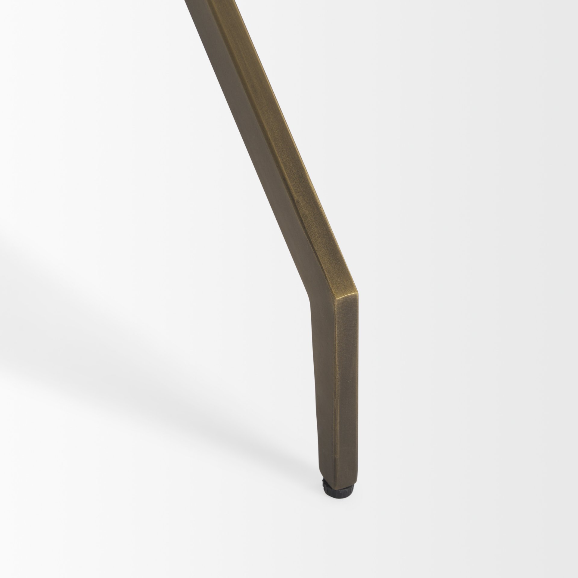 Serre Marble Top 3 Prong Gold Metal Base End Table large image 