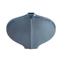 Online Designer Hallway/Entry Center Ridge Vase-Blue