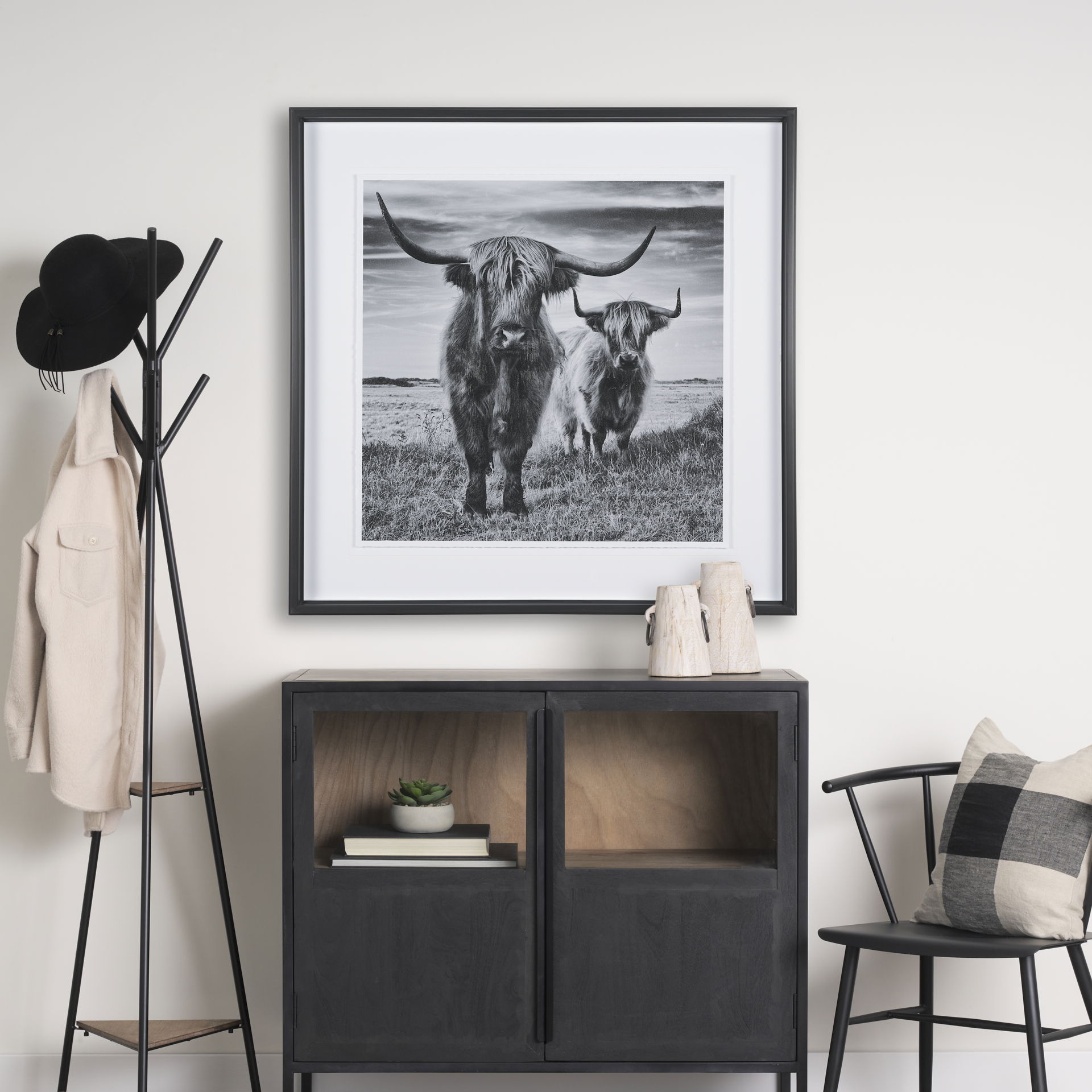 Monique Large Light Brown with Handles Wood Pot, Decorative Jar by Mercana, 5" length x 5" width x 9.5" height View 2