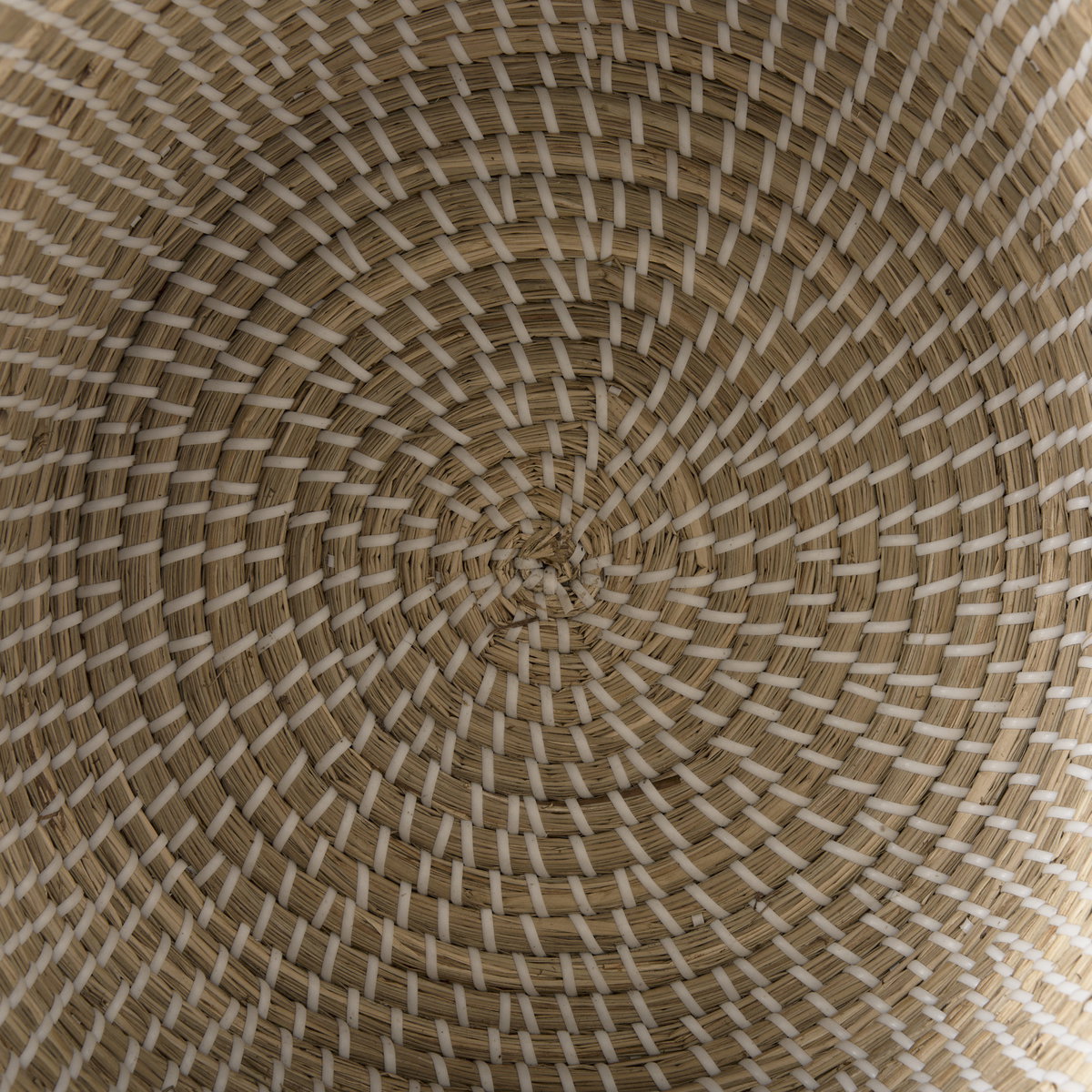 Olivia 15.7L x 15.7W x 17.3H Set of 3 Beige Seagrass Basket with Lid and Handles, Bins & Basket by Mercana, 18.5" length x 13.39" width x 14.57" height View 9