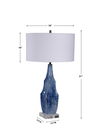 Everard Blue Table Lamp, by Uttermost, 18" width x 32.5" height x 18" depth thumbnail 3
