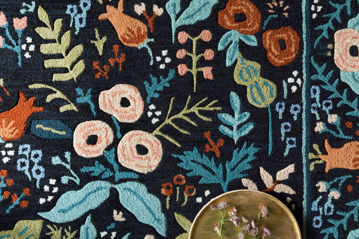 Rifle Paper Co. x Loloi Les Fleurs Rug, 2'6" length x 7'6" width View 2
